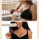 Pumping Bra Hands Free Adjustable V Neck Nursing and Pumping Bra with Nursing Pads Holding Breast Pumps (L)