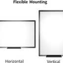 VIZ-PRO Magnetic Dry Erase White Board, 36 X 24 Inches, Black Aluminium Frame