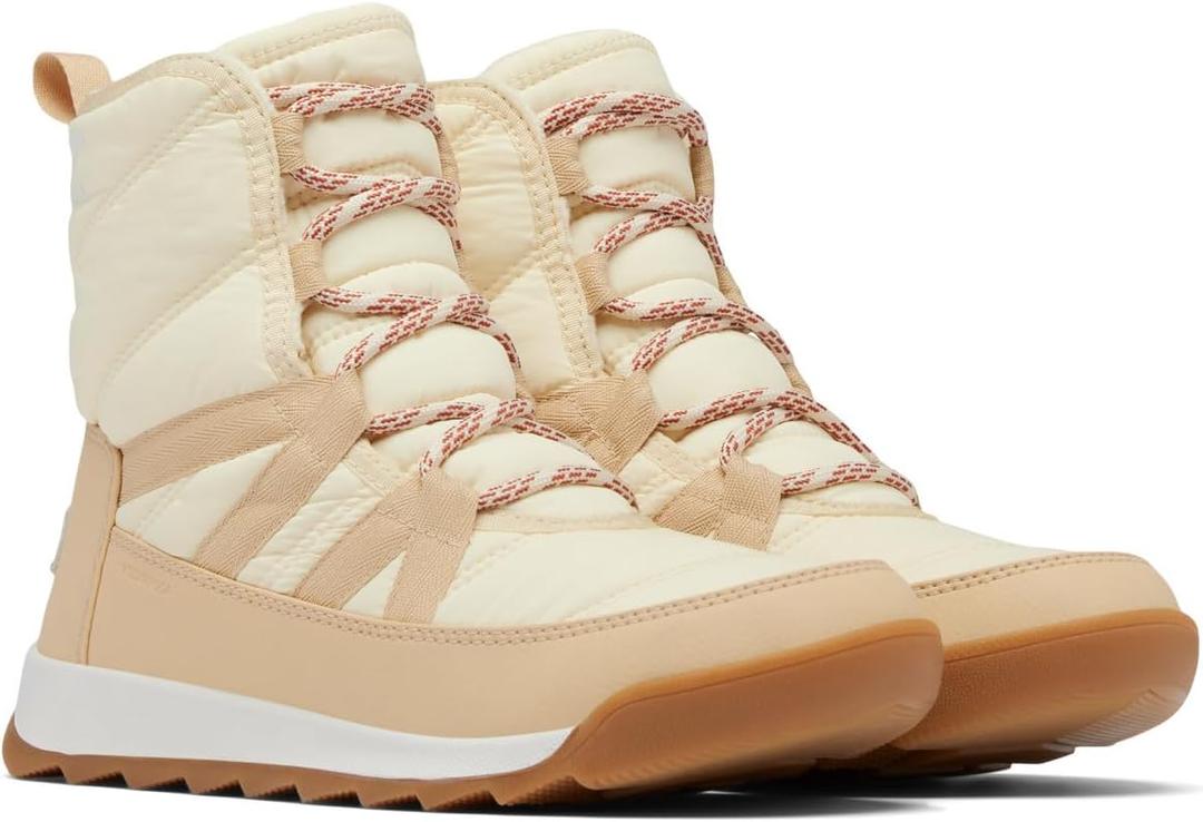 SOREL Women's Whitney ll Plus Lace Waterproof Boot (6.5, Honey White/Ceramic)