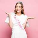 "I'm 21 Bitches" Sash and Rhinestone Tiara Kit, Pink Letter White Birthday Sash Balloons Crystal Silver Tiara Crown for Girl 21st Birthday Gift Ideas Party Decorations