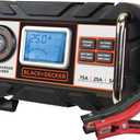 BLACK+DECKER BC25BD Fully Automatic 25 Amp 12V Bench Battery Charger/Maintainer with 75A Engine Start, Alternator Check, Cable Clamps for Lead Acid Batteries