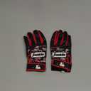 Franklin Sports MLB Youth Batting Gloves - Digitek Camo Baseball + Softball - Premium Leather - Many Sizes + Colors - Youth (Medium, Gray/Red)