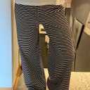 Women's Comfy Pajama Loose Casual Drawstring Lounge Pants - Striped Print Stretch Wide Leg (Black, M)