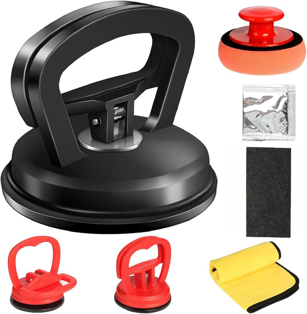 Dent Puller, Car Dent Puller 3 Pack, Suction Cup Dent Removal Kit for Paintless Dent Repair - Auto Body Repair Tool for Dents, Doors, Objects Moving
