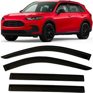 2023-2025 Tape-On Rain Guards for Honda HR-V Side Window Visor Deflectors LX EX-L Sport Smoke Tinted HRV Vent Shade Protectors 2024