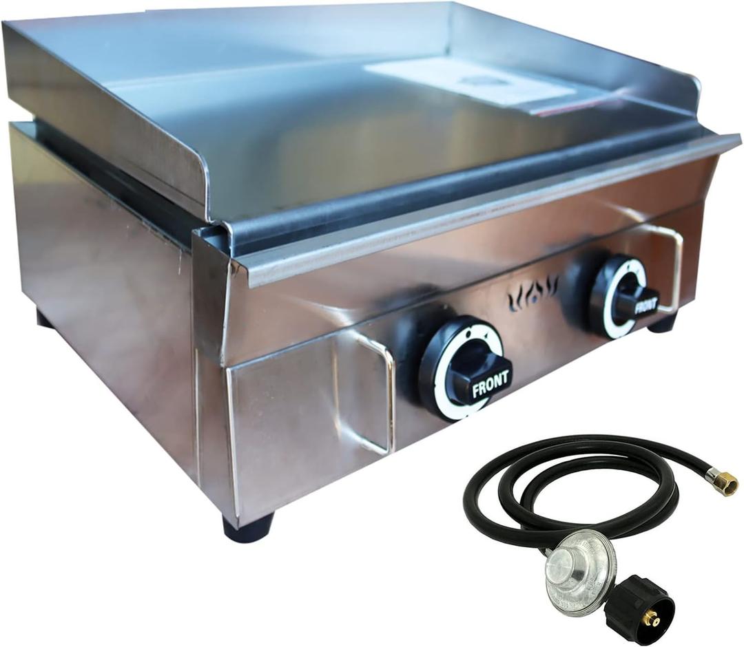 Commercial LPG Gas Griddle with Pressure relief valve Grill Griddle Tabletop Flat Top Countertop Restaurant Griddle Grill Teppanyaki Grill