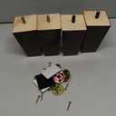 AORYVIC 5 inch Sofa Legs Wood Furniture Legs Pack of 4 Pyramid Couch Legs Mid-Century Modern Brown Replacement Legs (5 inch (4pcs) Standard (With hanger bolt))