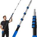26FT Reach Telescopic Extension Pole, 5-20FT Paint Roller Extension Pole with Flip-Lock Design, Aluminum Alloy Threaded Head for Painting Cleaning Dusting & Window Washing Tools