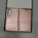 MONASAY Wallet Case Fit for Samsung Galaxy S25 5G, [Lens & Glass Screen Protector Included] [RFID Blocking] Flip Folio Leather Cell Phone Cover with Credit Card Holder, 6.2 inch, Rosegold