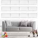 HONKID Under Couch Blocker 12 Pack, Under Bed Blocker Prevents Toys & Pets Under Furniture, Ideal for Living Room, Bedroom (6.7" H x 14.5" L) White