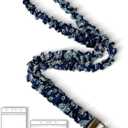 Stretchy Scrunchie Lanyard for ID Badges Keys, Cute Teacher Lanyard for Women with 2 Card Holders 19.6 Inch (Bohemian)
