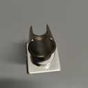 Shower Head Holder All Metal Handheld Shower Wand Bracket Adhesive Shower Wall Mount Holder Brass Shower Spray Holder Brushed Nickel, Drill Free Glue Installation