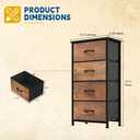 DWVO Dresser with 4 Drawers - Fabric Storage Tower, Organizer Unit for Living Room, Hallway, Closets