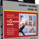 Insulating Film Window Kit to Keep Cold Out Window Shrink Film Insulator Kit (5 Windows)