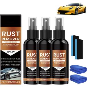 Nexa Rust Remover Spray, 2025 Upgrade Rust Remover for Metal, Multipurpose Rust Stain Remover,for Heavy Duty Rust Dissolver for Metal, Tools, Cars, Chains30ML*3Pcs
