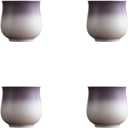 4-Oz Ceramic Espresso Cups Set - Multi-Color, Handle-Free Design for Home & Cafe | Dishwasher-Safe Stoneware Cups (Gradient Purple, 4)