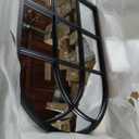 Arched Window Wall Mirror, 30"x20" Windowpane Mirror, Black