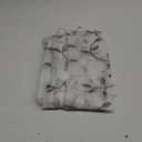 No. 918 Francine Embroidered Foliage Semi-Sheer Rod Pocket Window Tie-up Balloon Shade, White/Gray, 42" W x 63" L