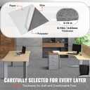 VEVOR 24 x 24 Peel and Stick Carpet Tiles Squares with Self Adhesive & Soft Padded for Indoor Outdoor Kitchen Living Room Bedrooms - Pack of 9/36 sq ft/Light Gray