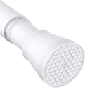 MEXAU Shower Curtain Rod 4577 Inch White Shower Rod 7/8" Tension Curtain Rod Adjustable Curtain Rods No Drilling Shower Tension Rod Shower Curtain Tension Rod for Bathroom Windows Doorways