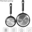 Nonstick Saucepan Set - 1 Quart and 2 Quart,Ultra Non Stick Sauce Pan Small Pot with Glass Lid,Great for Home Kitchen Restaurant,Black