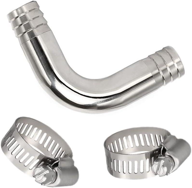 Yoebor Stainless Steel 304 Sanitary Hose Barb 90 Degree Elbow Fitting, 5/8" Barbed x 5/8" Barbed 90-Deg Ell, 1pc