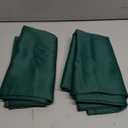 DONREN Short Curtains 38 Inches Long Tier Curtains for Bathroom - Set 2 Panels Light Blocking Room Darkening Camper Curtains for Small Windows Kitchen 34x38 Inch Length Hunter Green