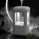 0.6L Mini Anti Gravity Humidifier, Cool Mist Humidifier for Bedroom & Desk, Water Drops Move Upward Visual Effect, Quiet 36dB Night Light, Auto Shut Off, Modern Minimalist Design