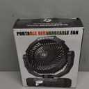 3-in-1 Camping Fan - Detachable Rechargeable Battery Operated Fan with Light & Hook for Tent, Outdoor - USB Table Fan with 4 Speeds for Picnic, BBQ, Fishing, Travel, Hurricane (Orange)