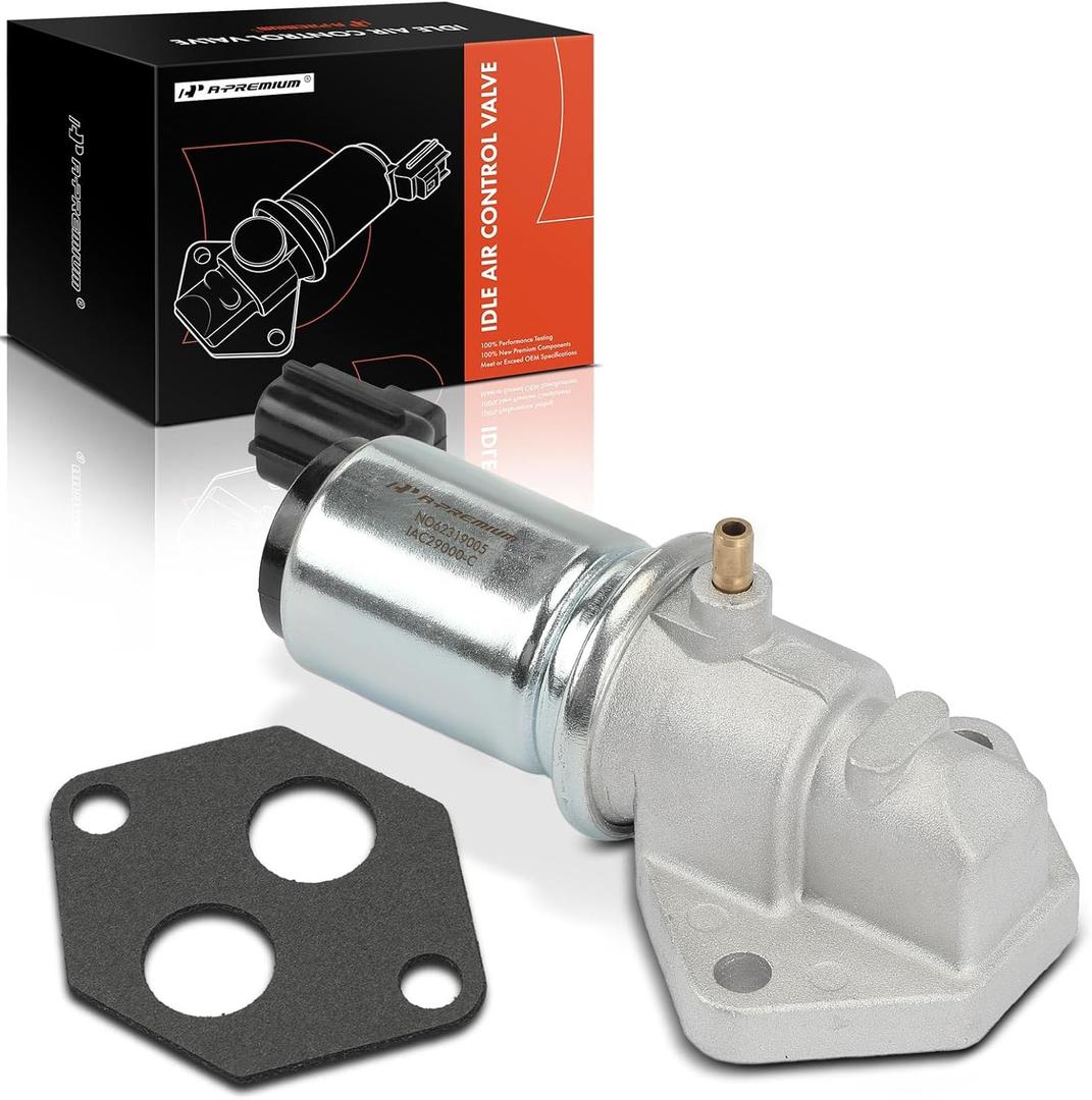 A-Premium Fuel Injection Idle Air Control Valve Compatible with Ford Explorer, Ranger 1998-2000 & Mazda B4000 1997-2000, 4.0L, Auxiliary Air Valve, Replace# ZZR520660, ZZR520660A