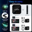 Wireless Carplay & Android Auto Adapter Built in Netflix YouTube, 3-in-1 Car Play Ai Box Convert Wired to Wireless CarPlay,Upgraded Dual-Band WiFi, TF Card, Video Box for iPhone/Android, Plug & Play