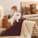 Dog Stairs for Small Dogs, High Density Foam Dog Steps, Extra Wide Non-Slip Pet Ramp for High Beds Or Couch, Soft Doggie Ladder for Dogs Injured, Older Pets, Small Cats