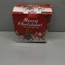 Christmas Inflatables Decorations Outdoor, 8FT Rooftop Santa Claus, Blow Up Sitting Santa with Gift Candy and Reindeer, Inflatable Yard Decor with Built-in LED Lights for Xmas Garden Lawn Party