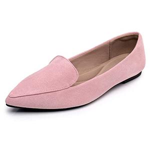 VenusCelia Women's Funkier Flat Shoe (11 M US,Pink-Suede) Size 46