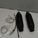 Universal Steering Rack and Pinion Tie Rod Boots, Silicone Bellow Boots with 2 Pieces Gaiter Pinion Boots, 4 Pieces Locking C-Clamps and 6 Pieces Cable Ties, Black