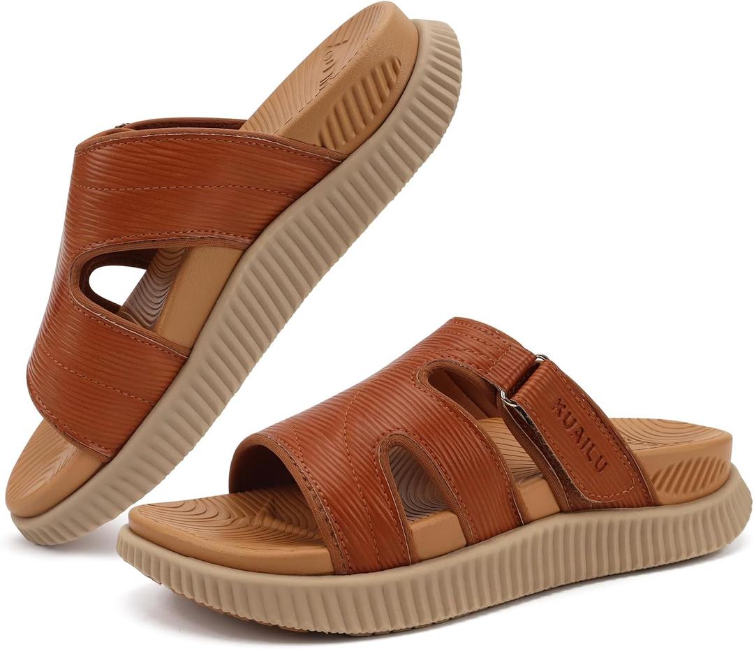 KuaiLu Womens Sandals Khaki Beige Size 8
