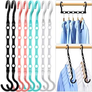 Closet Organizers and Storage, Sturdy Space Saving Hanger for Heavy Clothes, Upgraded Cascading Hangers, Magic Closet Organization Clothes Hangers, College Dorm Room Essentials for Girls, 8 Pack