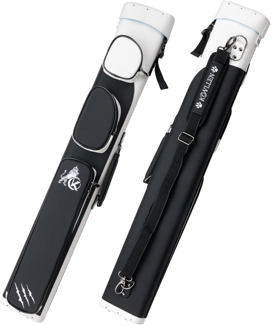 KONLLEN 2x4 Hard Pool Cue Case, 2 Cue Handles & 4 Shafts, One Size