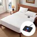 Westinghouse Twin Size Heated Mattress Pad, Soft Sherpa Bed Warmer Electric Mattress Cover with 10 Heat Settings, 1-12H Auto Shut Off, Fit Up to 15" Deep Pocket, Machine washable, 39x75 Inch