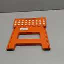 ACSTEP 9 Inch Folding Step Stool 300 LB Capacity Plastic Foldable Step Stools for Kids and Adults, Folding Stool Suitable for Kitchen, Stepping Stool with Handle Orange Small Step Stool 1PC