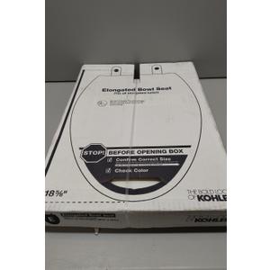 Kohler 20110-0 Brevia Elongated Toilet Seat with Grip-Tight Bumpers, Quiet Close, Attach Hardware, Quick-Release Hinges, White