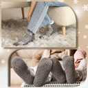 Mepase Electric Heated Fleece Slipper Socks for Men Women Winter USB Fluffy Fuzzy Warm Slipper Socks Thermal Feet Warmers (Gray)