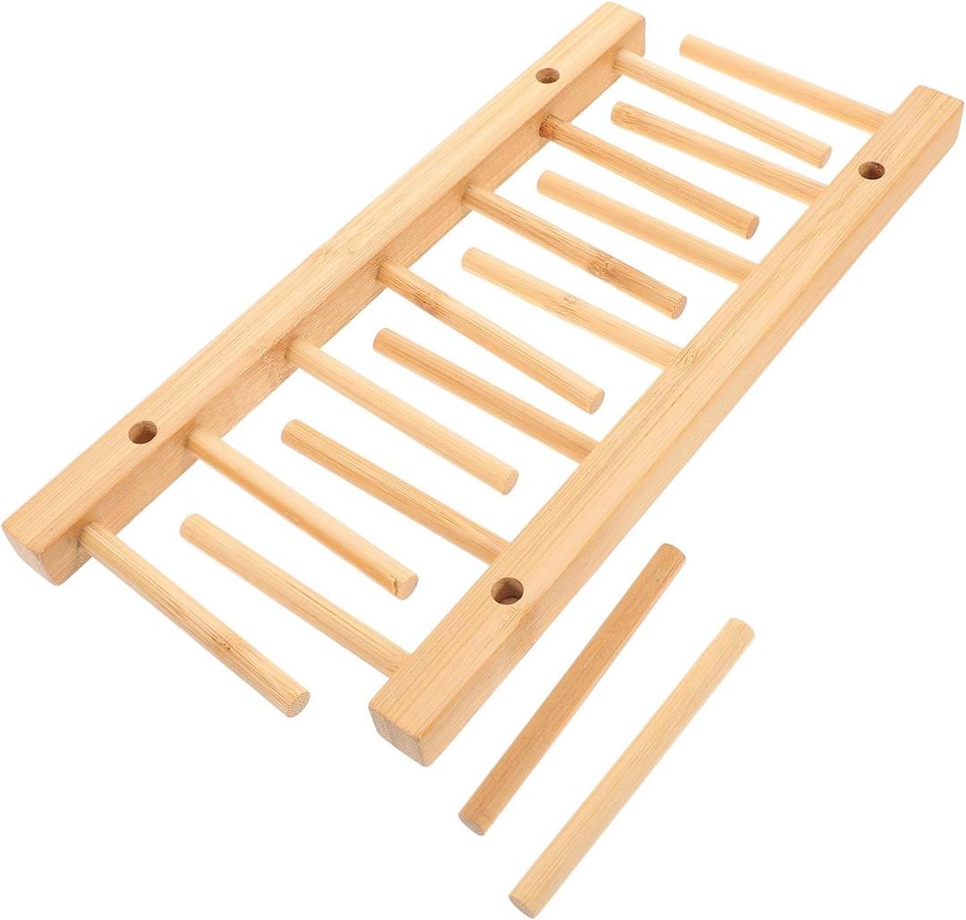 FIXOSHEE Practical Wooden Thread Holder for Easy Sewing Lightweight Spool Storage Rack Spools Organizer for Craft DIY Projects Durable Construction Simple Design for Home Use