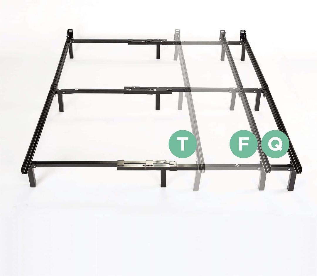 ZINUS Compack Metal Adjustable Bed Frame / 7 Inch Support Bed Frame for Box Spring and Mattress Set, Twin/Full/Queen