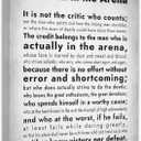 The Man in the Arena Poster Motivational Quote Canvas Print Positive Speech Quotes Posters Inspirational Canvas Wall Art Office Home Wall Decor Gift 16x24Inch (Canvas Framed)