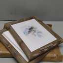 KAIWIN 100% Solid Wood Brown 8x10 Picture Frame 2 Pack - Display Picture 5x7 with Mat, HD Glass Inside, Rustic Wooden Photo Frames for Table Top and Wall Mounting