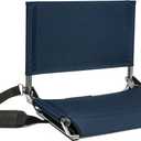 Cascade Mountain Tech Stadium Seat - Lightweight, Portable Folding Chair for Bleachers and Benches - Navy, 17"