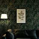 Peel and Stick Wallpaper Dark Green and Gold Floral Wallpaper Vintage Flower and Leaf Contact Paper for Cabinets Self-Adhesive Removable Wallpaper for Bedroom Bathroom Kitchen 394"x17.3"