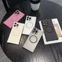 Magnetic for iPhone 15 Pro Case Rectangle, with Camera Lens Protector, Compatible with MagSafe, Shockproof Military-Grade Protection, Soft Silicone Cover for Women Men, Black