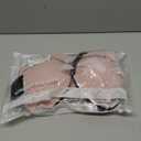 Eleplus 3 Pieces Deep V Wireless Bras for Women Seamless Comfy Bralettes Lightly Lined Multicolors Pack (Medium, Black+white+pink)